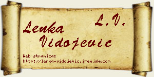Lenka Vidojević vizit kartica